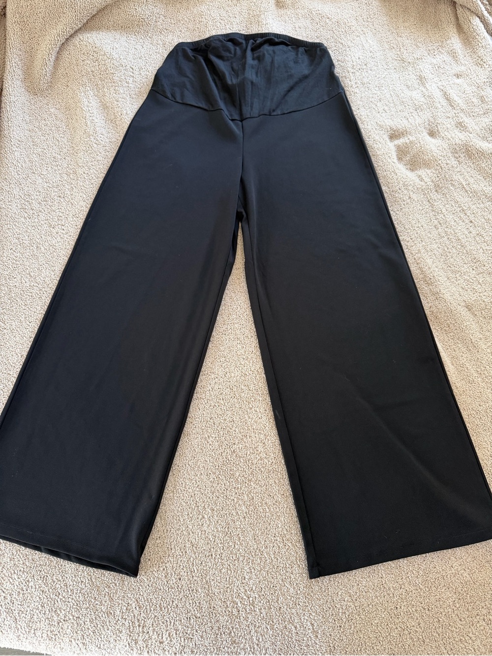 H&M Black Wide-Leg Pull-On Pants- Maternity